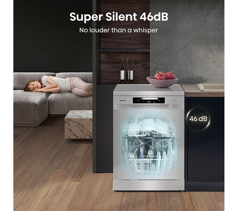 HISENSE HS642D90XUK Full-size Dishwasher - Stainless Steel