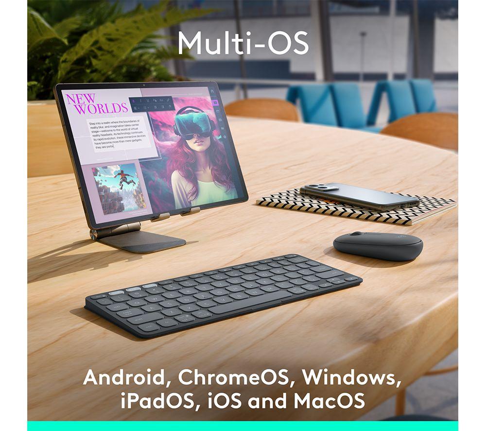 Teclado inalámbrico portátil universal LOGITECH Keys-To-Go 2 - Grafito