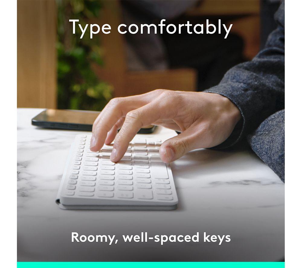 Teclado inalámbrico portátil universal LOGITECH Keys-To-Go 2 - Gris pálido