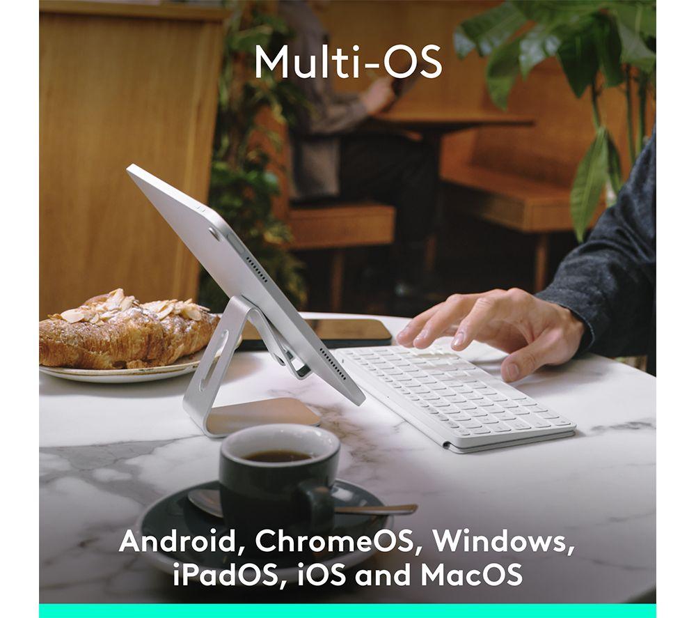 Teclado inalámbrico portátil universal LOGITECH Keys-To-Go 2 - Gris pálido