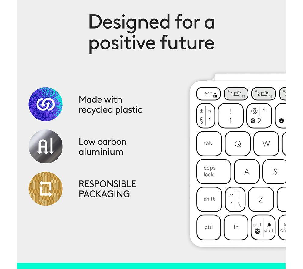 Teclado inalámbrico portátil universal LOGITECH Keys-To-Go 2 - Gris pálido