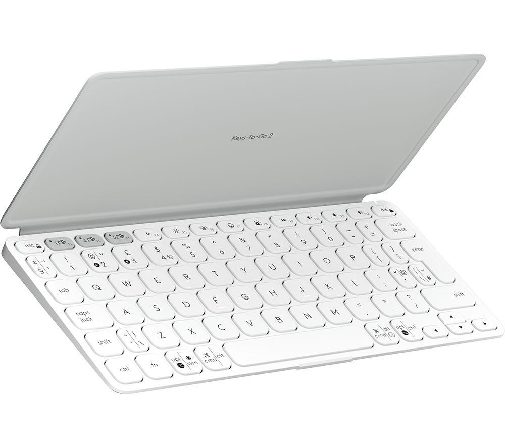 Teclado inalámbrico portátil universal LOGITECH Keys-To-Go 2 - Gris pálido