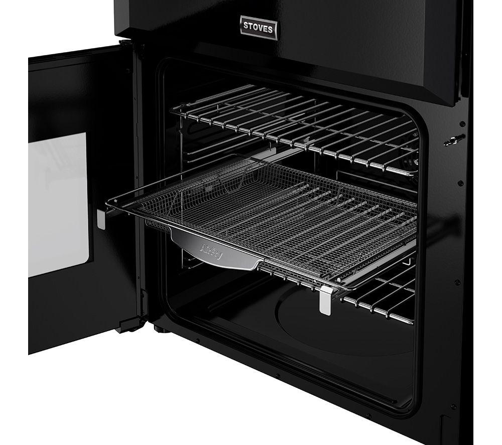 STOVES Richmond Deluxe 60DF Dual-Fuel-Herd – Schwarz & Chrom