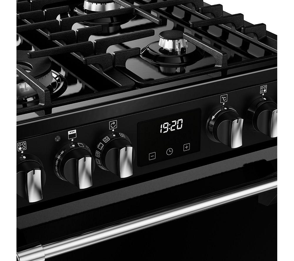 STOVES Richmond Deluxe 60DF Dual-Fuel-Herd – Schwarz & Chrom