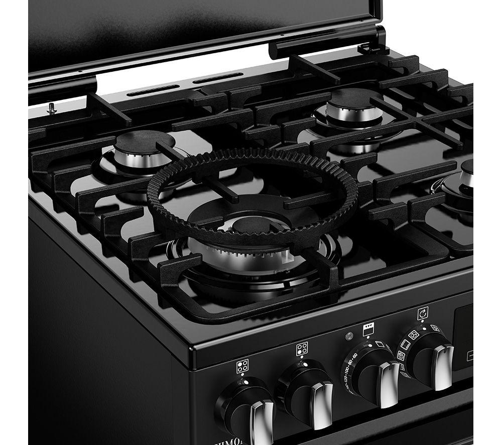 STOVES Richmond Deluxe 60DF Dual-Fuel-Herd – Schwarz & Chrom