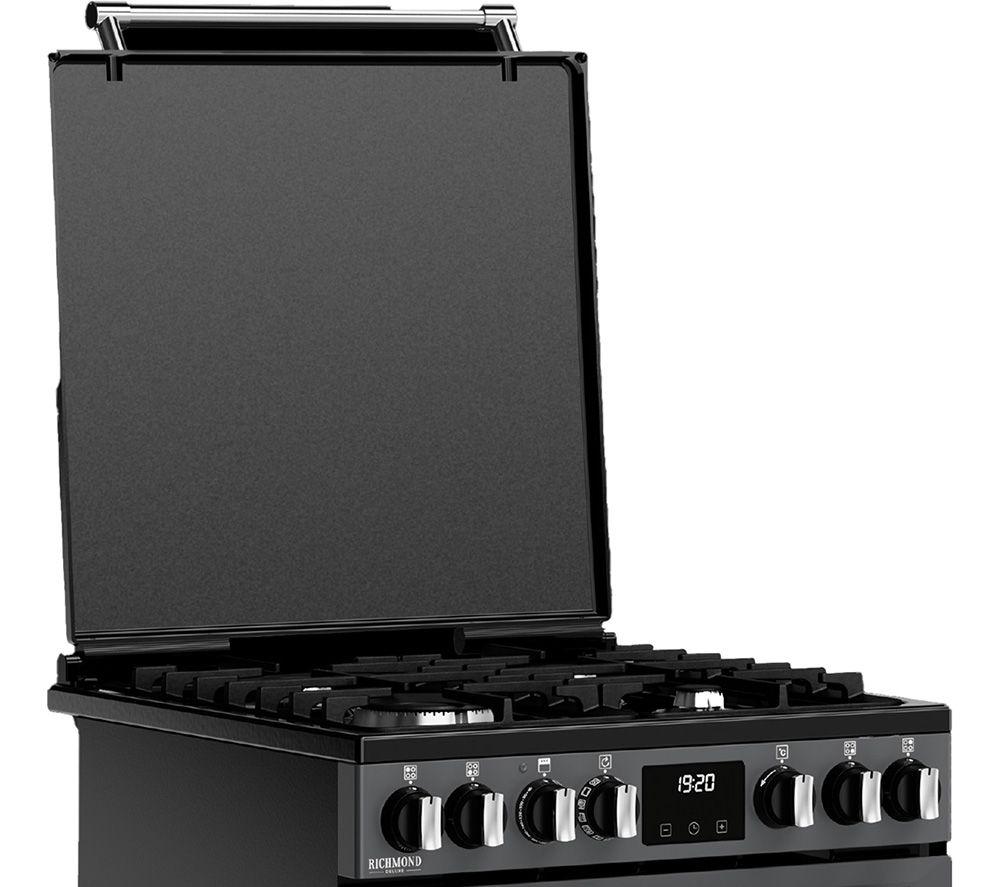 STOVES Richmond Deluxe 60DF Dual-Fuel-Herd – Schwarz & Chrom