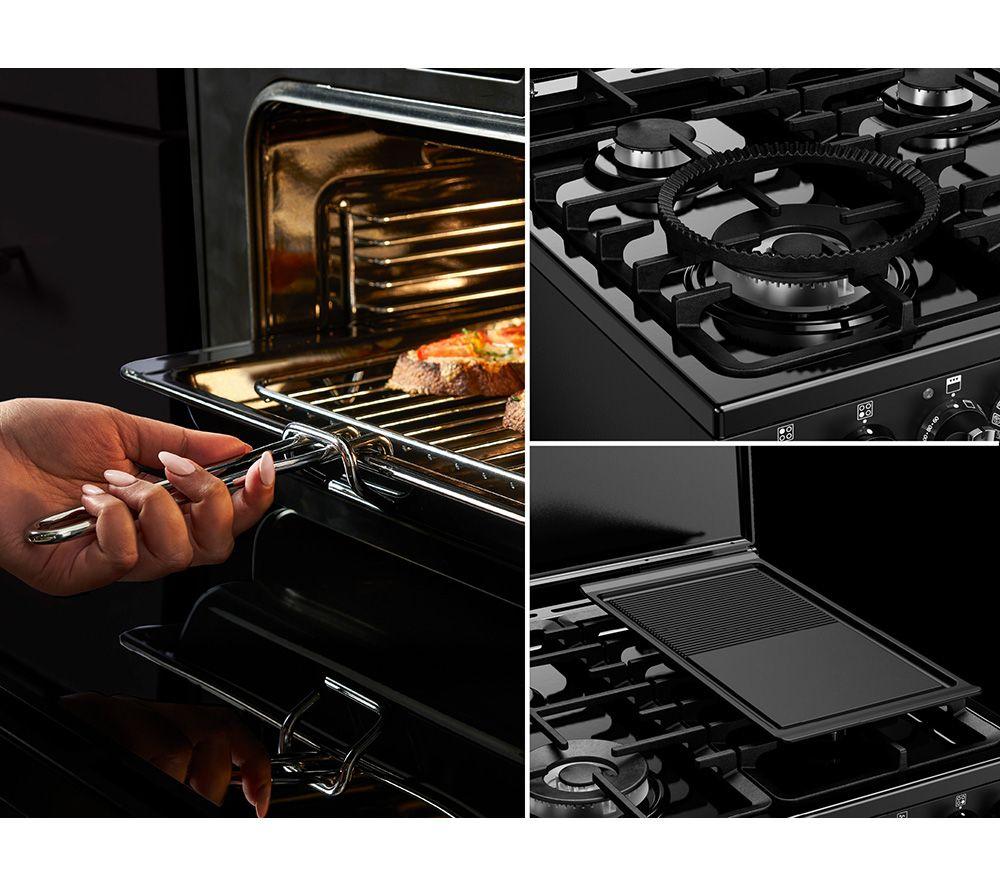 STOVES Richmond Deluxe 60DF Dual-Fuel-Herd – Schwarz & Chrom