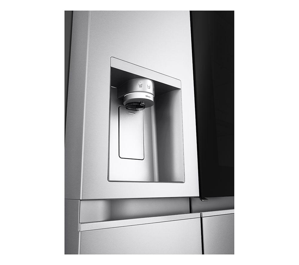 LG InstaView GSXE91BSAD American-Style Smart Fridge Freezer - Brushed Steel