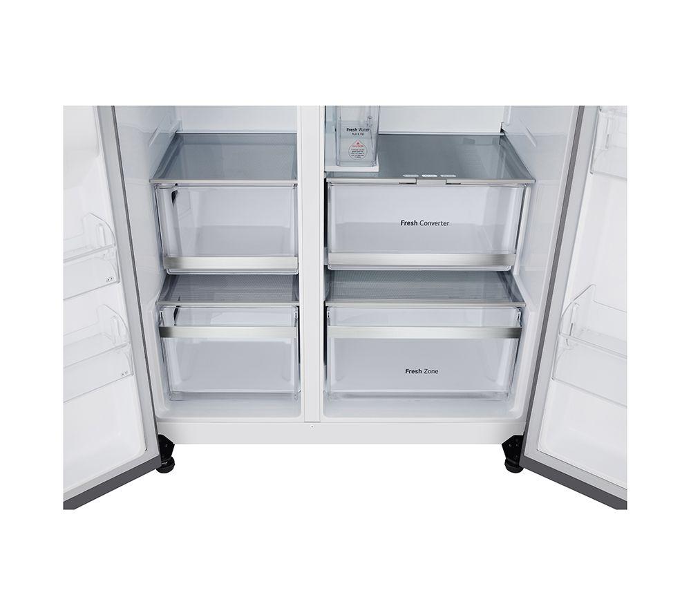 LG InstaView GSXE91BSAD American-Style Smart Fridge Freezer - Brushed Steel