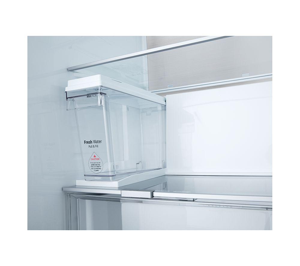 LG InstaView GSXE91BSAD American-Style Smart Fridge Freezer - Brushed Steel