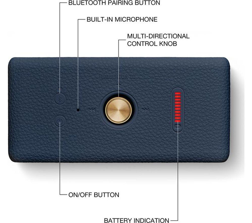 Altavoz Bluetooth portátil MARSHALL Emberton III - Azul medianoche