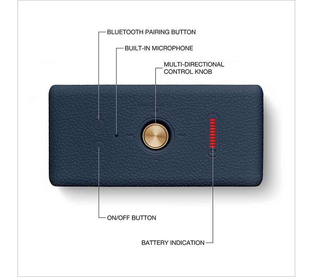 Altavoz Bluetooth portátil MARSHALL Emberton III - Azul medianoche