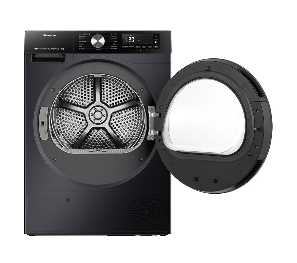 HISENSE 3S Series DH3S802BB3 WiFi-enabled 8 kg Heat Pump Tumble Dryer - Black
