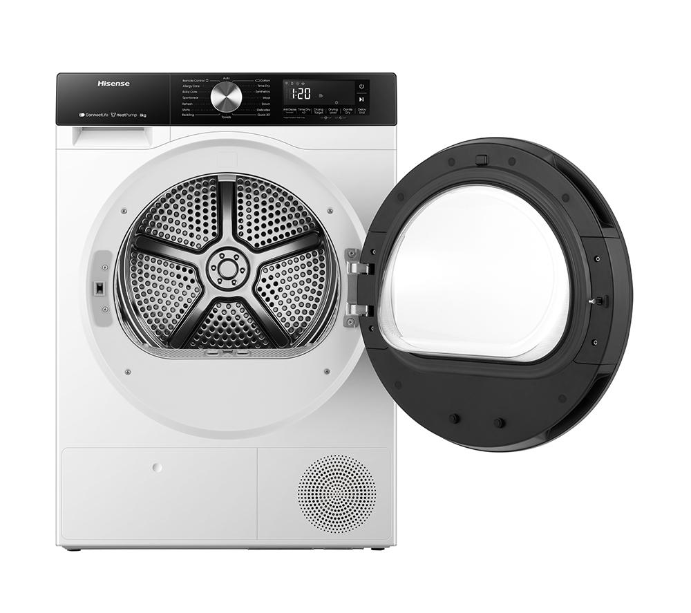 Secadora de bomba de calor de 8 kg HISENSE Serie 3S DH3S802BW3 con WiFi - Blanco