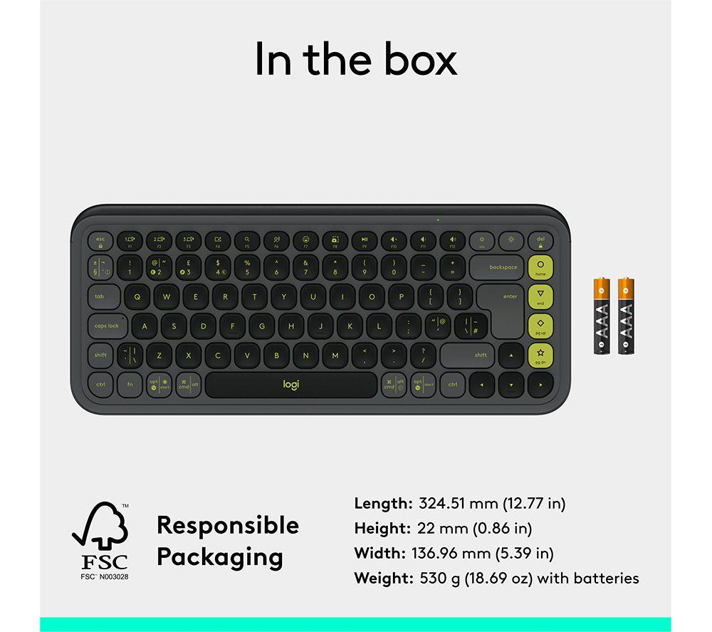 Teclado inalámbrico LOGITECH Pop Keys - Grafito