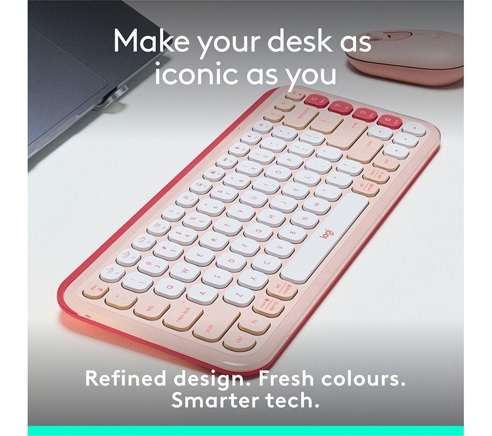 LOGITECH Pop Icon Keys Wireless Keyboard - Rose