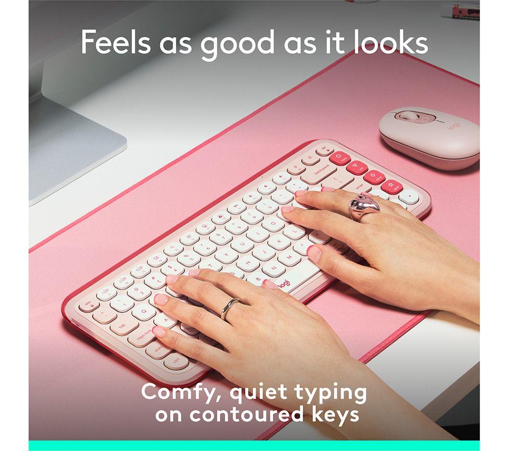 LOGITECH Pop Icon Keys Wireless Keyboard - Rose