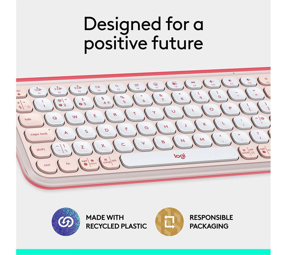 LOGITECH Pop Icon Keys Wireless Keyboard - Rose