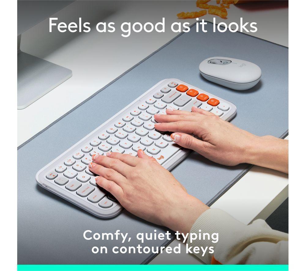 LOGITECH Pop Icon Keys Wireless Keyboard - White