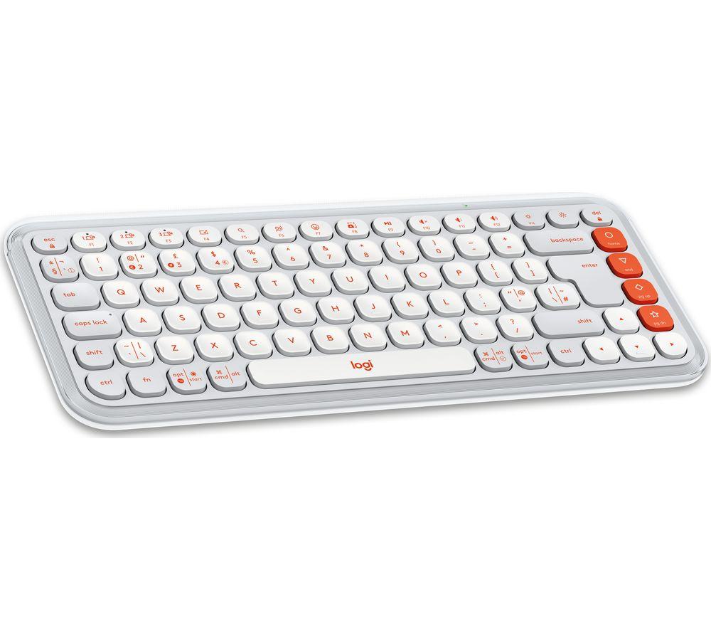 LOGITECH Pop Icon Keys Wireless Keyboard - White