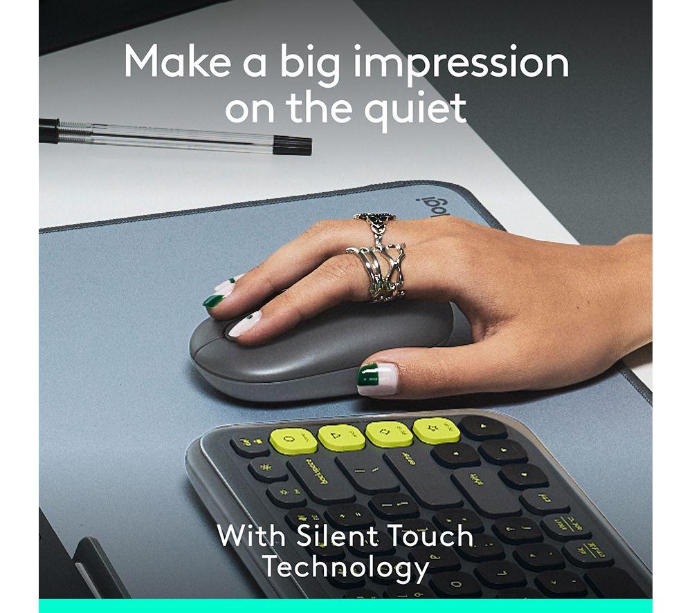 Ratón óptico inalámbrico Logitech Pop Icon - Grafito