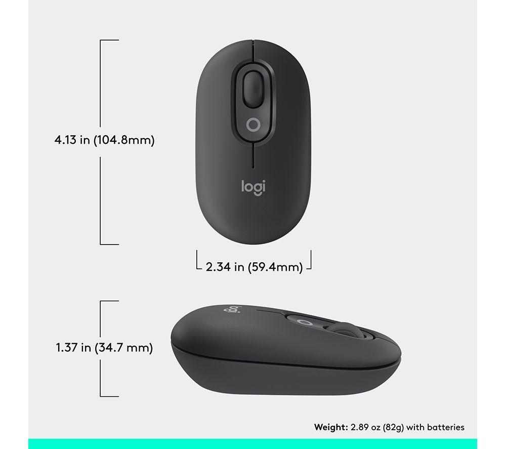 Ratón óptico inalámbrico Logitech Pop Icon - Grafito