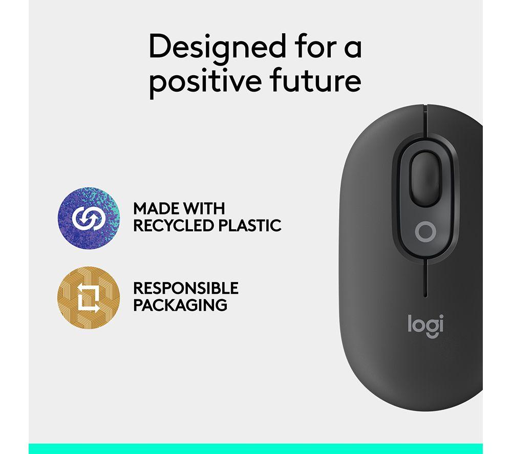 Ratón óptico inalámbrico Logitech Pop Icon - Grafito
