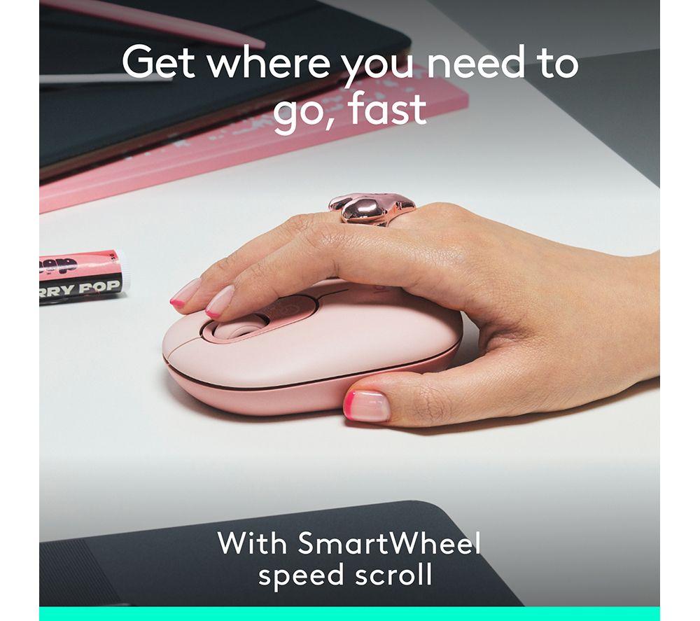 Mouse óptico inalámbrico LOGITECH Pop Icon - Rosa