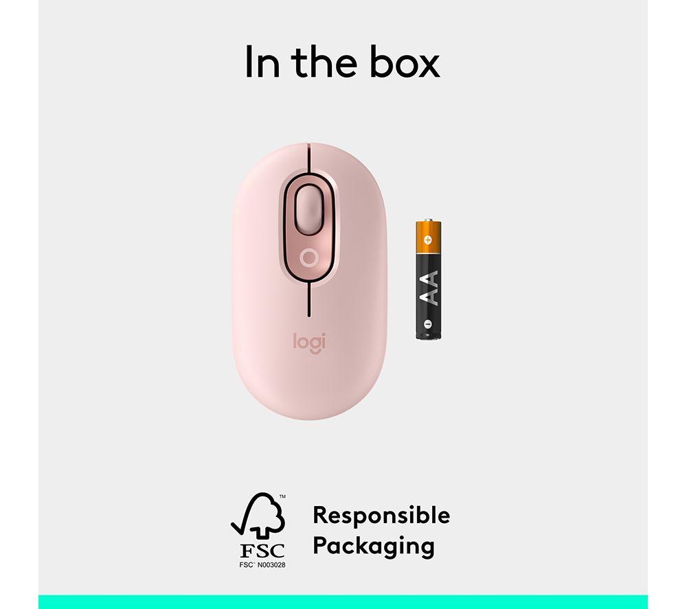 Mouse óptico inalámbrico LOGITECH Pop Icon - Rosa