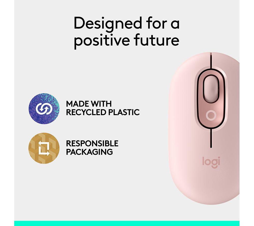 Mouse óptico inalámbrico LOGITECH Pop Icon - Rosa