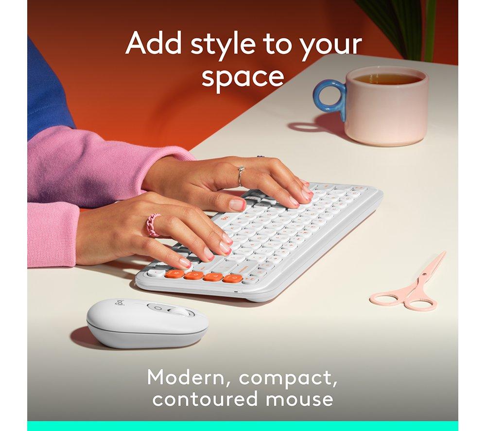 Ratón óptico inalámbrico LOGITECH Pop Icon - Blanco
