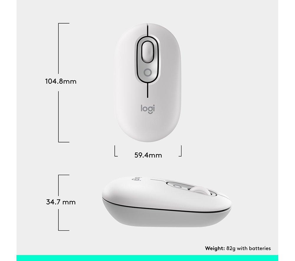 Ratón óptico inalámbrico LOGITECH Pop Icon - Blanco