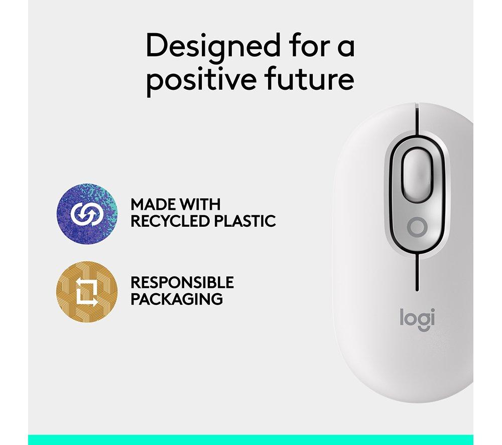 Ratón óptico inalámbrico LOGITECH Pop Icon - Blanco