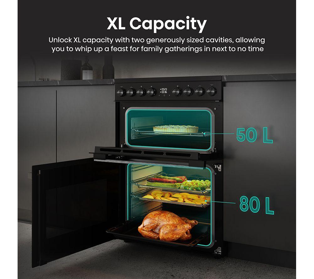 HISENSE Hi6 Max 80/50L HDCEC6C20B Cocina Eléctrica Vitrocerámica de 60 cm - Negro Jet