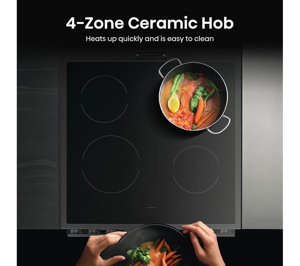 HISENSE Hi6 Max 80/50L HDCEC6C20B Cocina Eléctrica Vitrocerámica de 60 cm - Negro Jet