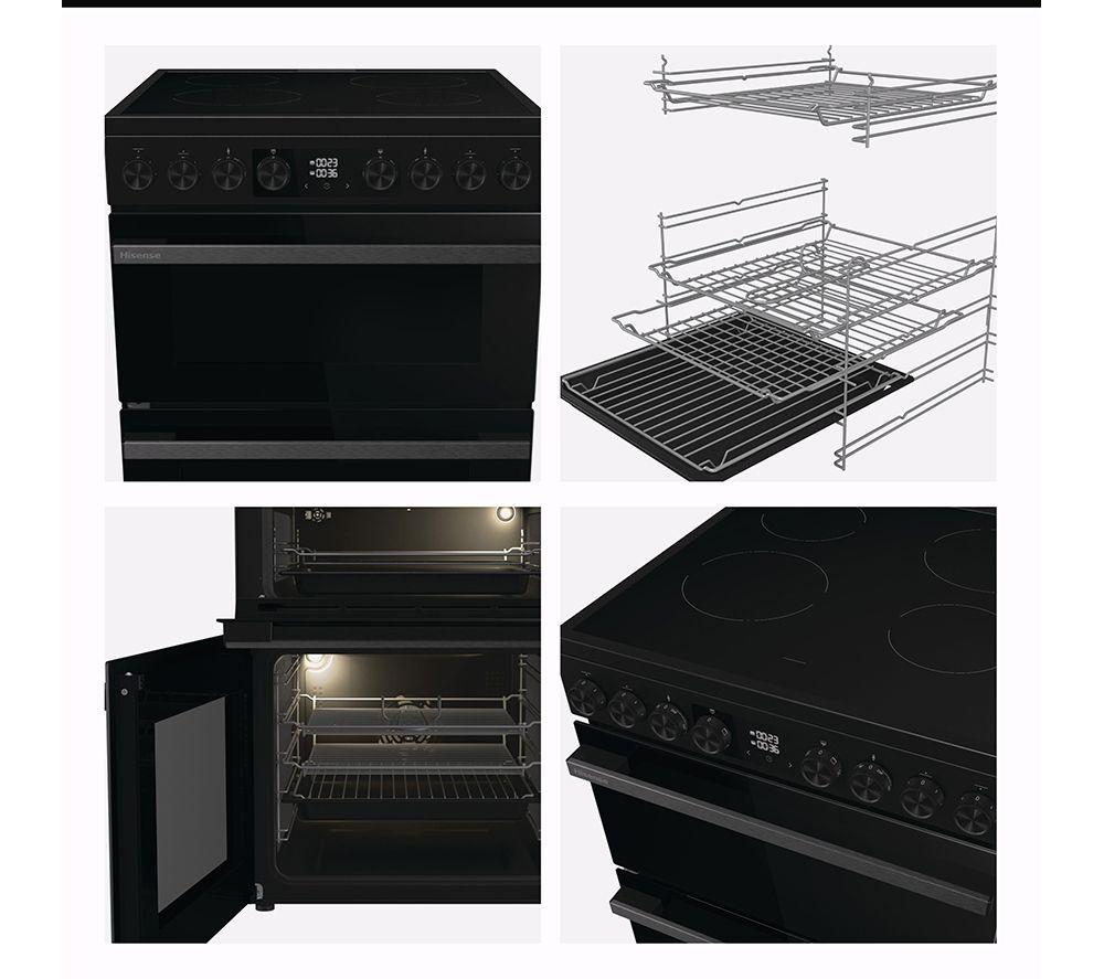 HISENSE Hi6 Max 80/50L HDCEC6C20B Cocina Eléctrica Vitrocerámica de 60 cm - Negro Jet