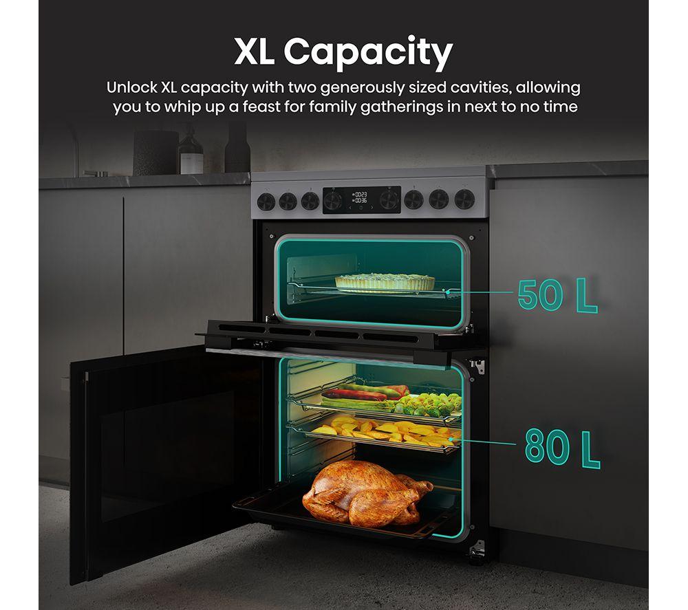 HISENSE Hi6 Max 80/50L HDCEC6C20X Cocina eléctrica vitrocerámica de 60cm - Acero inoxidable