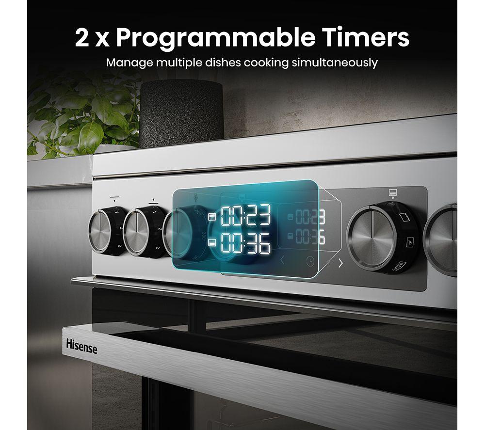 HISENSE Hi6 Max 80/50L HDCEC6C20X Cocina eléctrica vitrocerámica de 60cm - Acero inoxidable