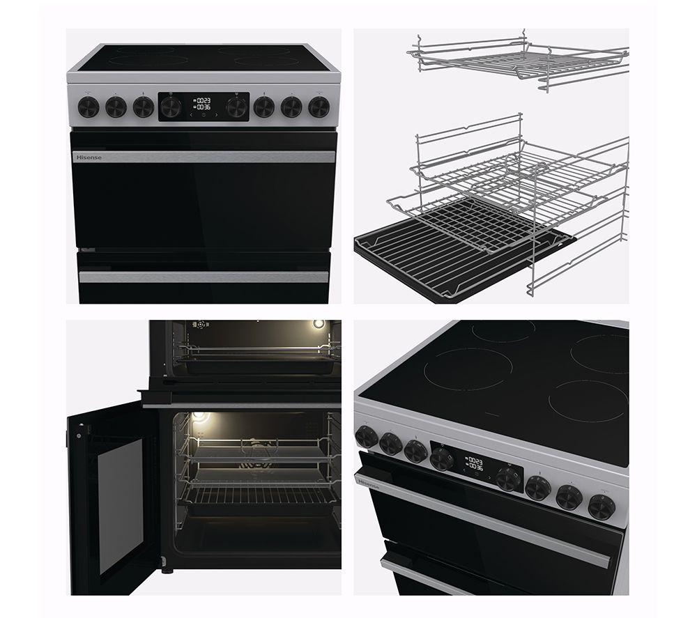 HISENSE Hi6 Max 80/50L HDCEC6C20X Cocina eléctrica vitrocerámica de 60cm - Acero inoxidable