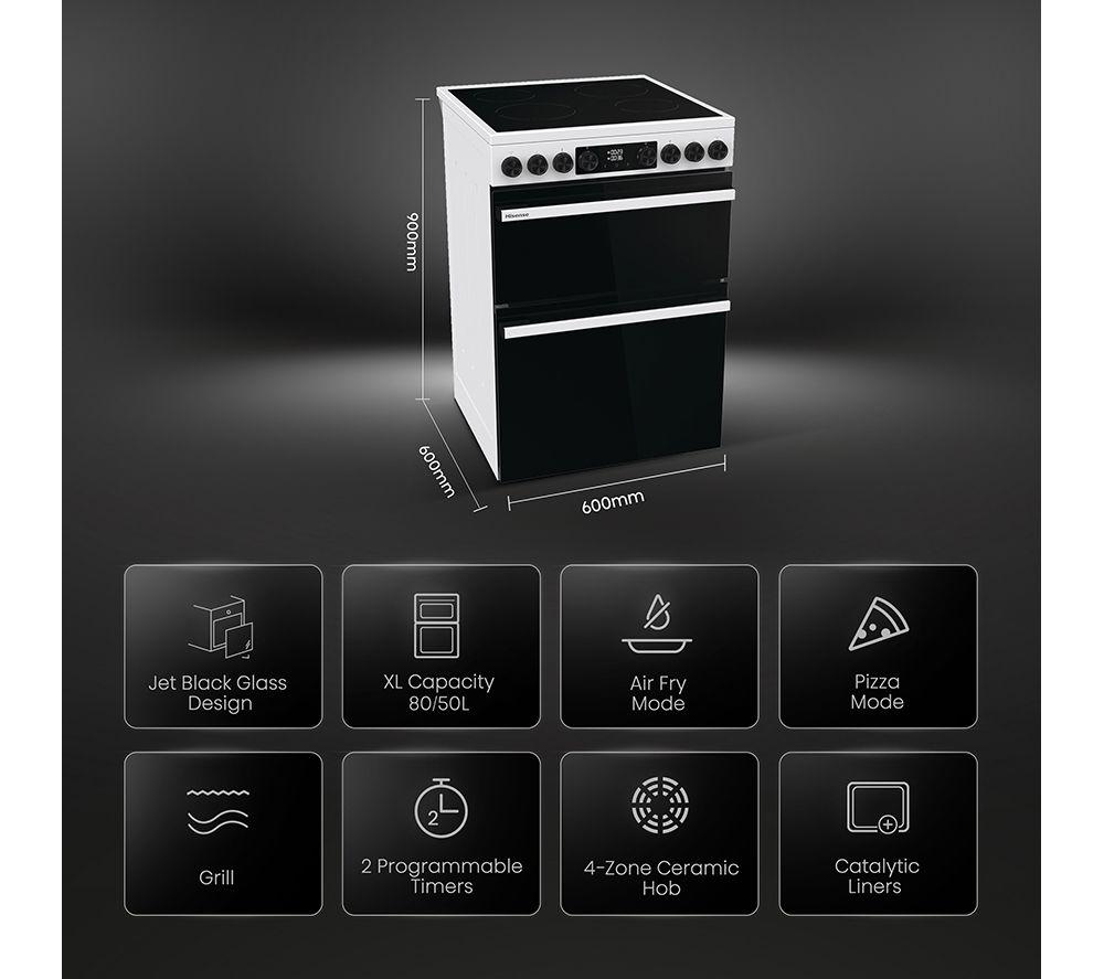 HISENSE Hi6 Max 80/50L HDCEC6C20W 60cm Electric Ceramic Cooker - White
