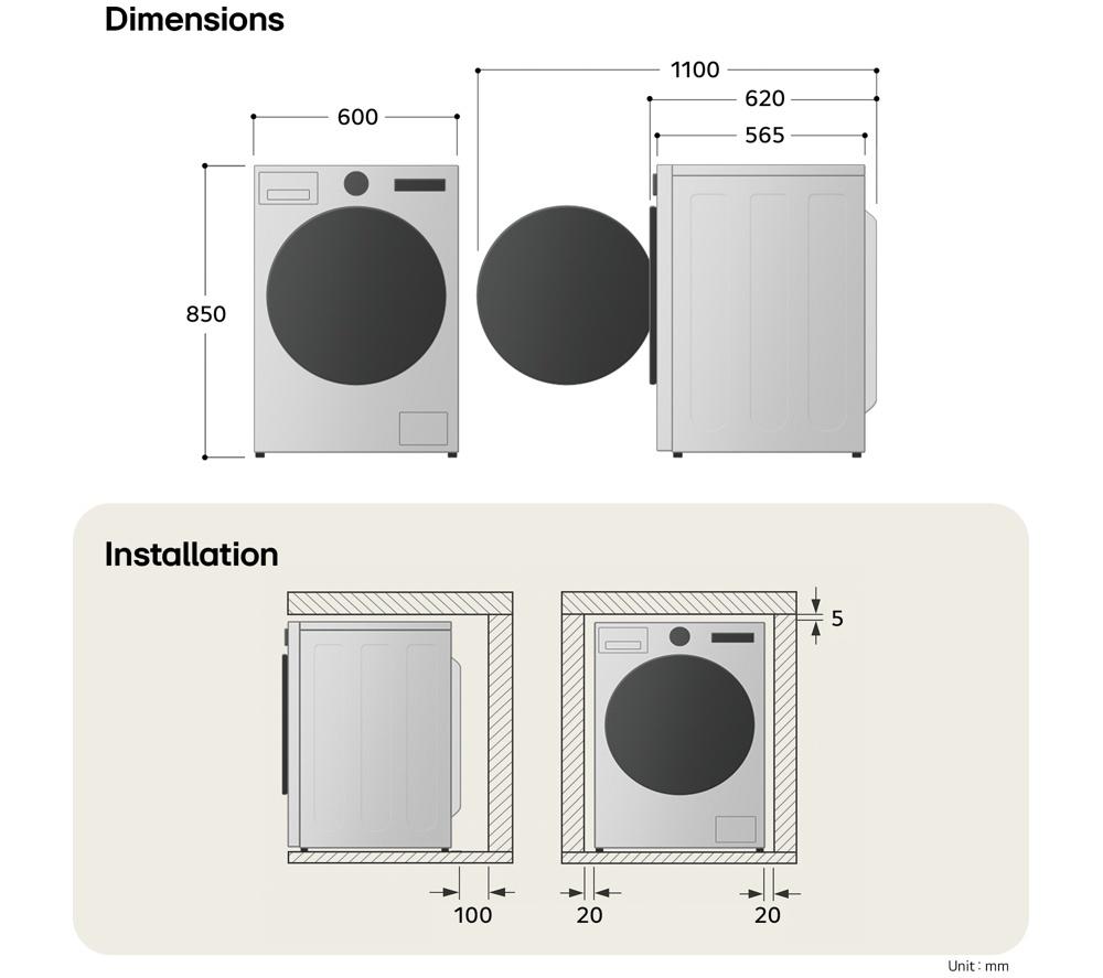 Lavadora LG Serie 7 AI Direct Drive F4X7009TBB con WiFi, 9 kg y 1400 rpm - Negro Mate