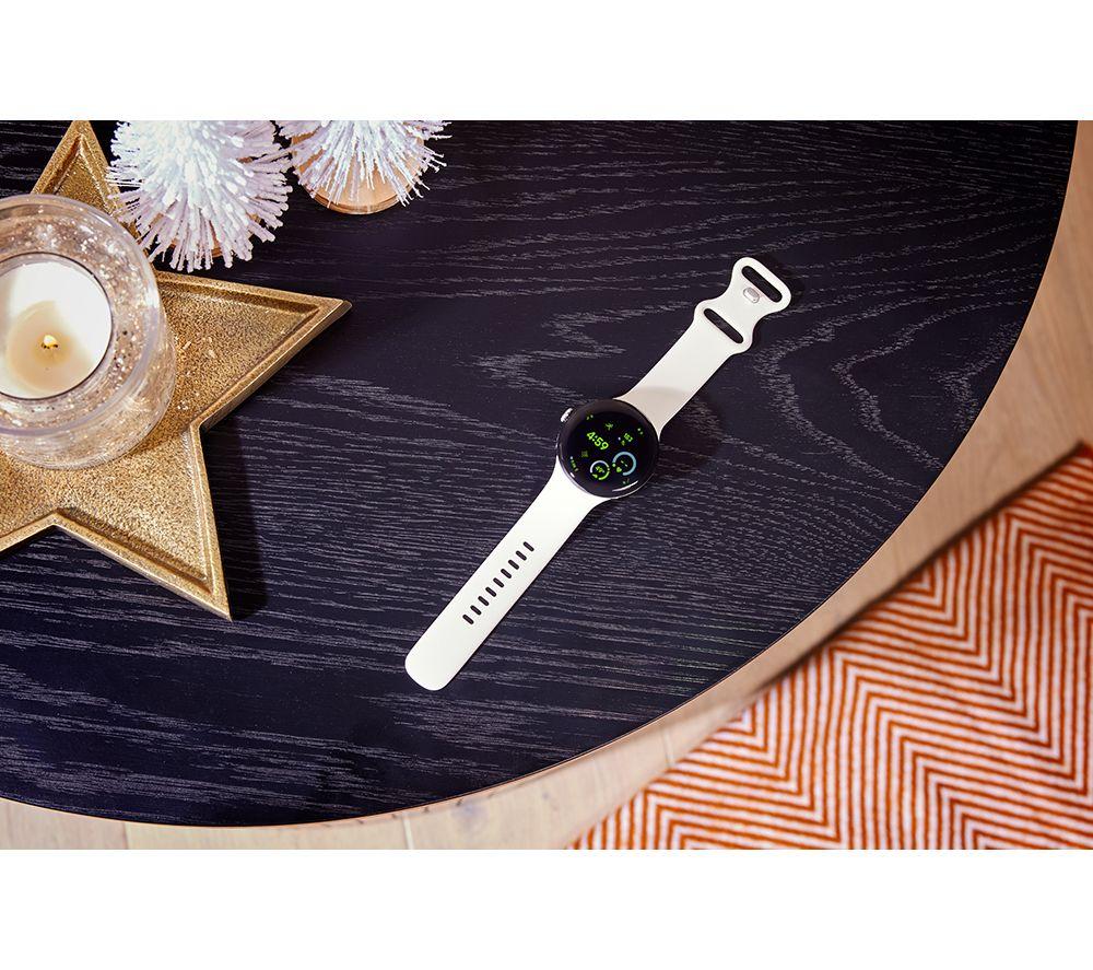 GOOGLE Pixel Watch 3 4G LTE - Silver, Porcelain Band, 45 mm