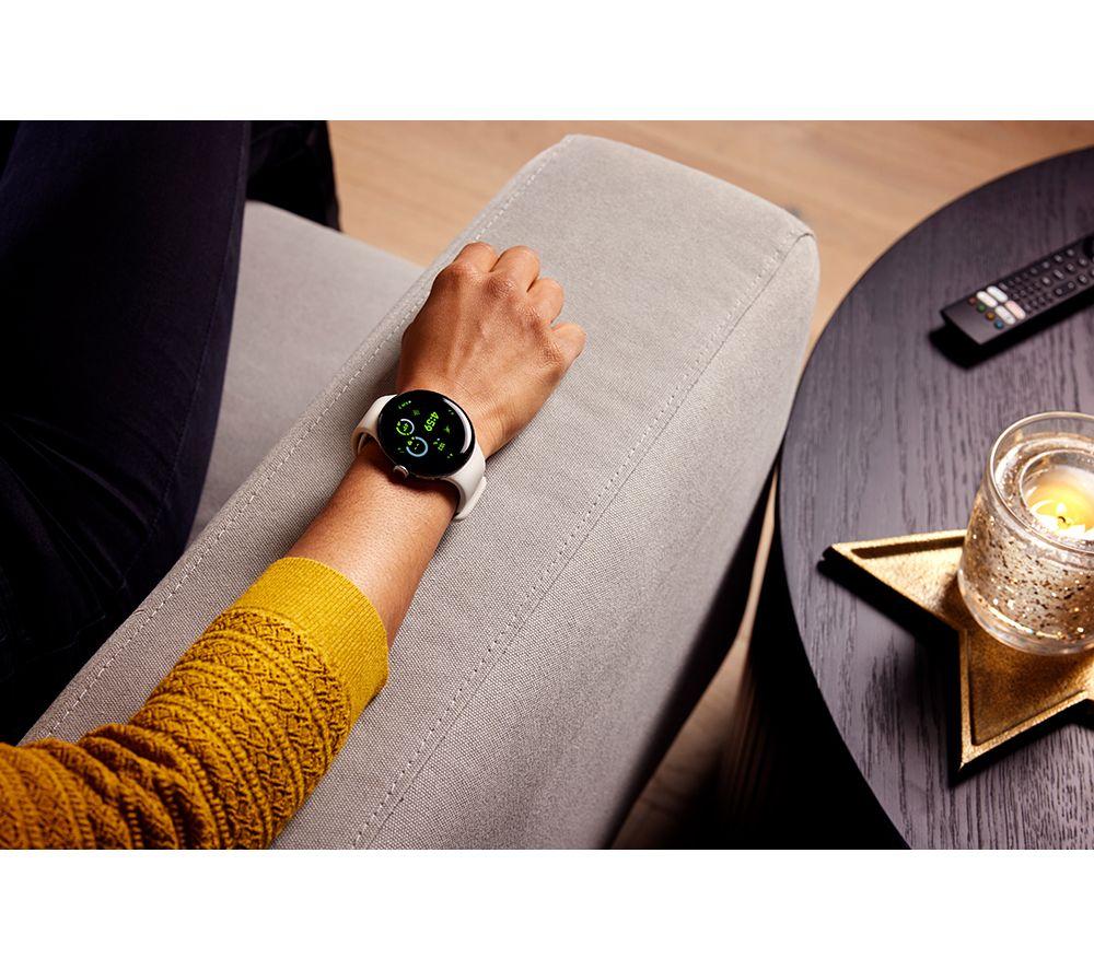 GOOGLE Pixel Watch 3 4G LTE - Silver, Porcelain Band, 45 mm