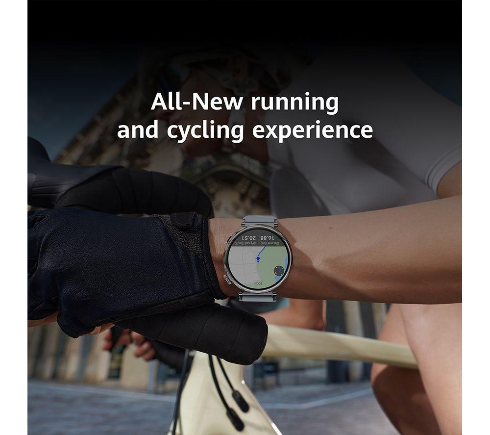 HUAWEI Watch GT 5 – Silber, blaues gewebtes Nylonarmband, 46 mm