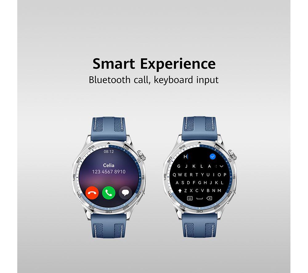 HUAWEI Watch GT 5 – Silber, blaues gewebtes Nylonarmband, 46 mm