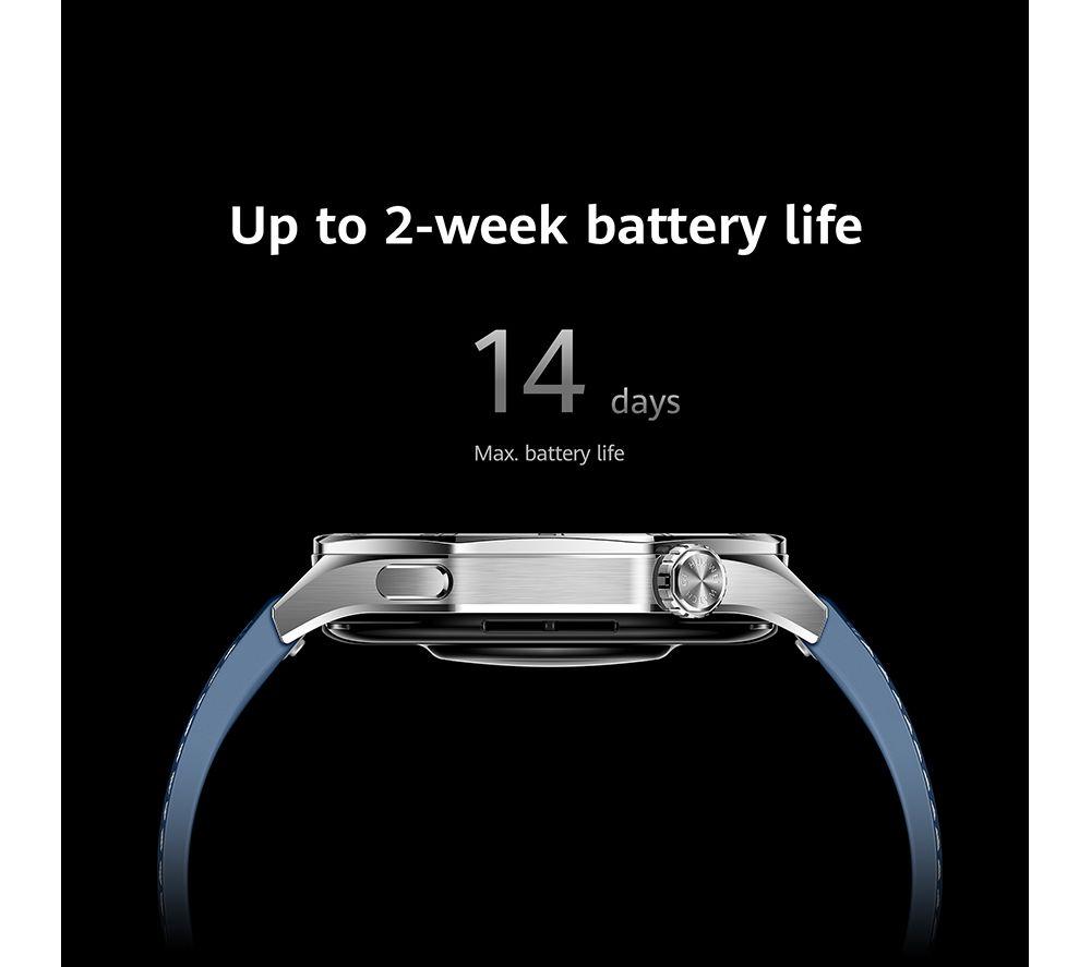 HUAWEI Watch GT 5 – Silber, blaues gewebtes Nylonarmband, 46 mm