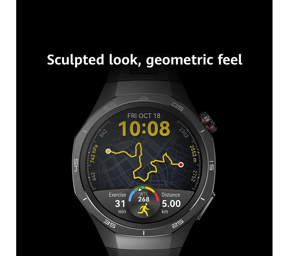 HUAWEI Watch GT 5 Pro - Titanium, Black Fluoroelastomer Strap, 46 mm