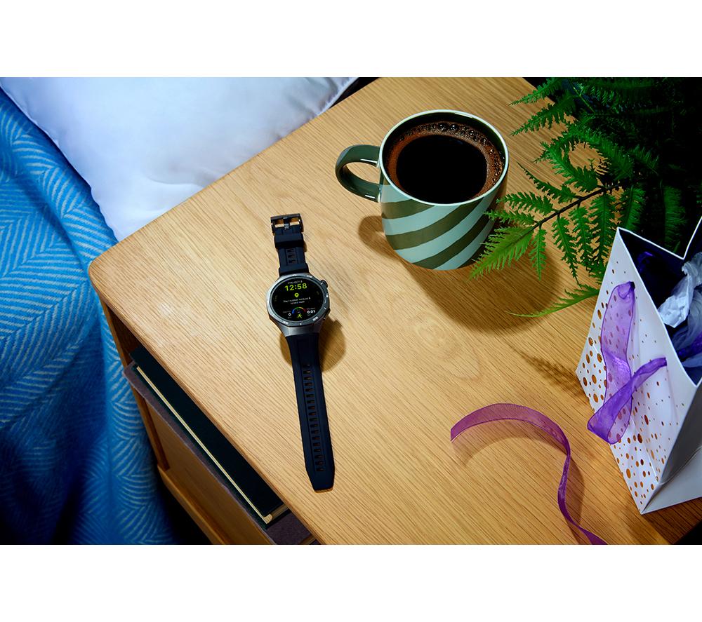 HUAWEI Watch GT 5 Pro - Titanium, Black Fluoroelastomer Strap, 46 mm