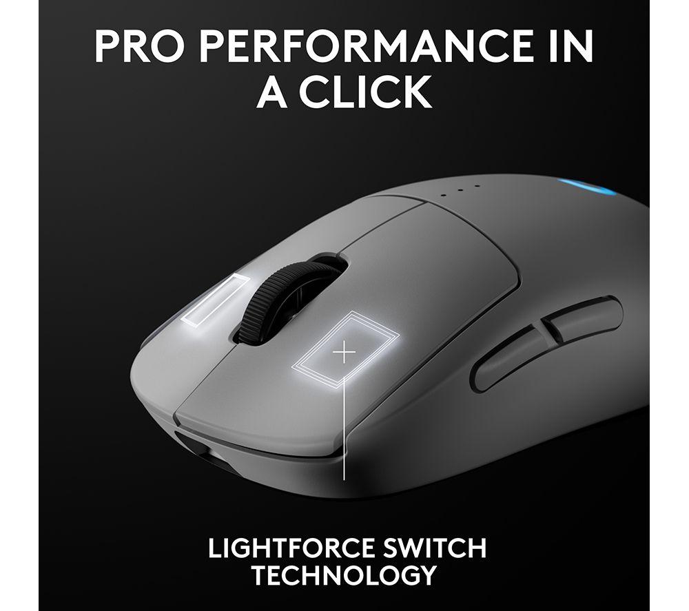 LOGITECH PRO 2 Lightspeed RGB Wireless Optical Gaming Mouse - White