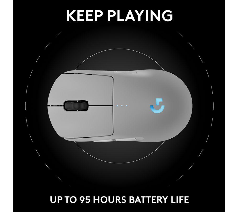 LOGITECH PRO 2 Lightspeed RGB Wireless Optical Gaming Mouse - White